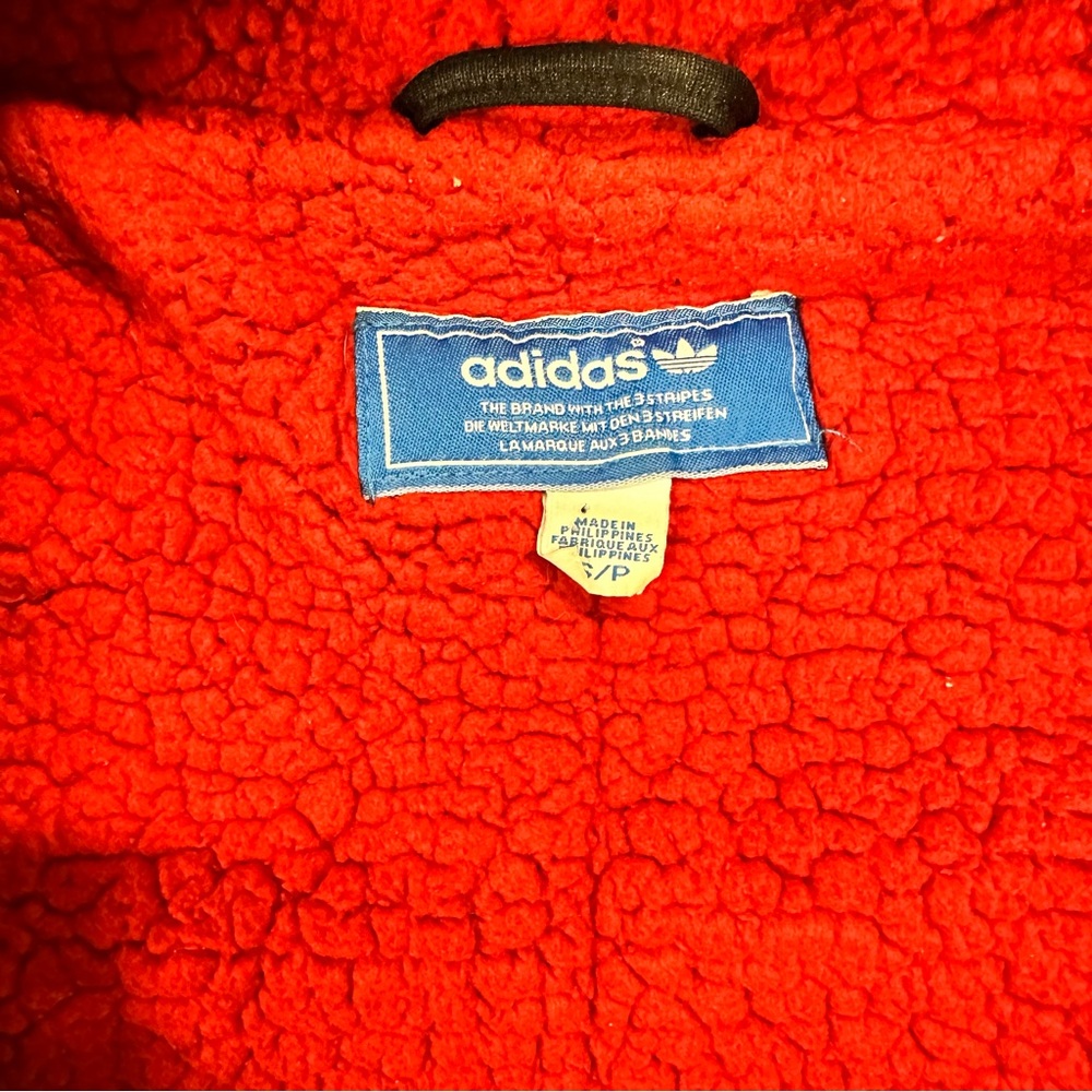 Adidas Black Bomber Jacket with Red Hood, Chile 62, Vintage & Rare - Picture 7 of 8